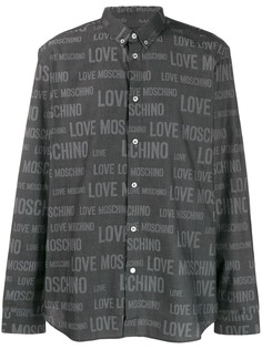 Love Moschino рубашка с логотипом