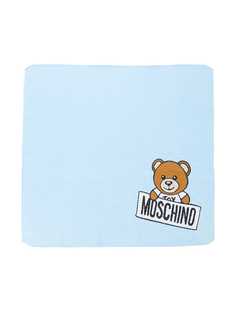Moschino Kids одеяло с принтом медведя с логотипом