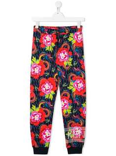 Kenzo Kids спортивные брюки с цветочным принтом
