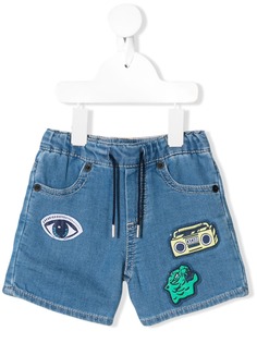Kenzo Kids джинсовые шорты с нашивками