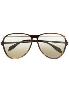 Alexander McQueen Eyewear градиентные солнцезащитные очки-авиаторы