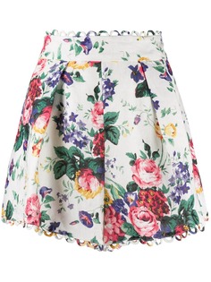 Zimmermann шорты с цветочным принтом