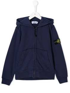 Stone Island Junior худи на молнии с логотипом