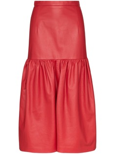 Christopher Kane присборенная юбка миди с завышенной талией