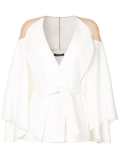Balmain куртка с прозрачными плечами