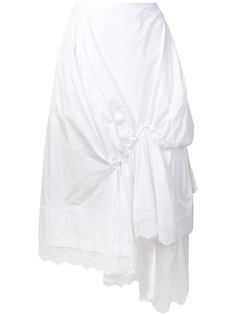 Simone Rocha драпированная юбка с кружевной отделкой