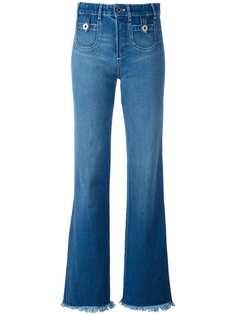 Chloé джинсы с необработанным низом