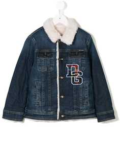 Dolce & Gabbana Kids джинсовая куртка с нашивкой логотипа