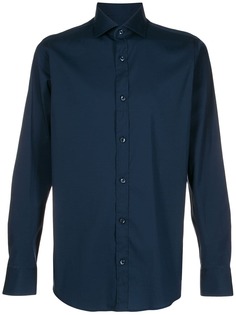 Z Zegna классическая однотонная рубашка