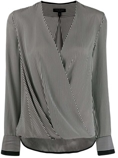 Rag & Bone полосатый топ с драпировкой
