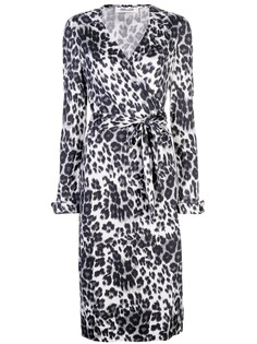 Diane von Furstenberg платье с запахом и леопардовым принтом