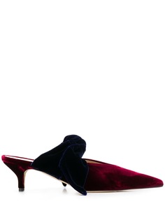 Gia Couture бархатные туфли-лодочки с бантом
