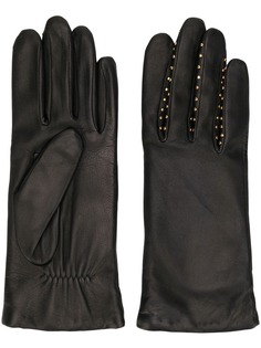 AGNELLE кожаные перчатки с заклепками