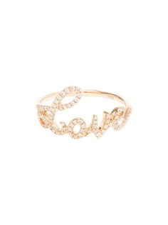 Rosa de la Cruz кольцо Love из розового золота с бриллиантами
