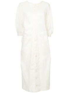 Yohji Yamamoto Pre-Owned платье с вырезом и поясом сзади