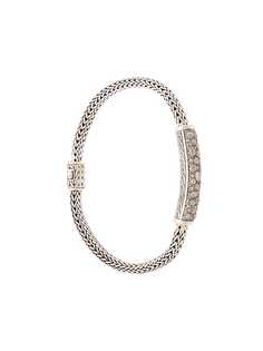 John Hardy серебряный тонкий браслет Classic Chain с бриллиантами