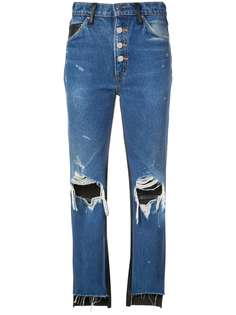 Amiri укороченные расклешенные джинсы