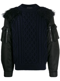 Prada бомбер с вязаным верхом