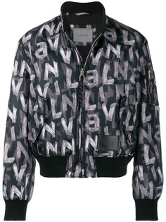 Lanvin куртка-бомбер на молнии с логотипом