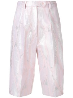 Atu Body Couture шорты по колено с эффектом металлик