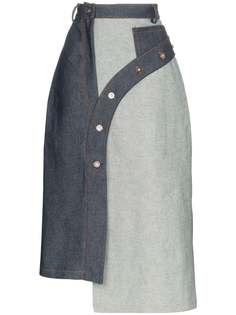 Delada джинсовая юбка асимметричного кроя