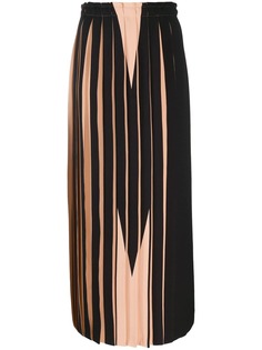 Mm6 Maison Margiela плиссированная юбка с контрастным принтом