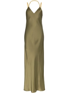 Helmut Lang атласное платье макси
