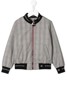Givenchy Kids куртка-бомбер в шотландскую клетку
