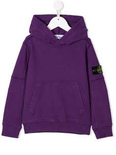 Stone Island Junior худи с нашивкой-логотипом