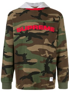 Supreme фактурный топ с капюшоном