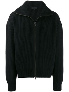 Ann Demeulemeester кардиган в рубчик с застежкой на молнии