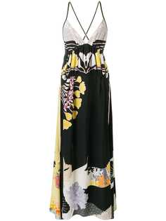 Etro платье макси с цветочным принтом