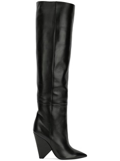 Saint Laurent сапоги Niki на танкетке