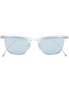 Thom Browne Eyewear солнцезащитные очки с трехцветной полоской на дужках