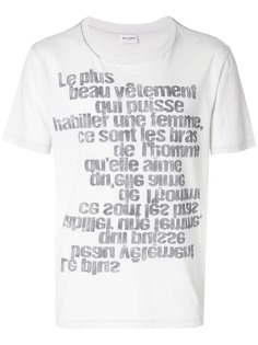Saint Laurent футболка с надписями