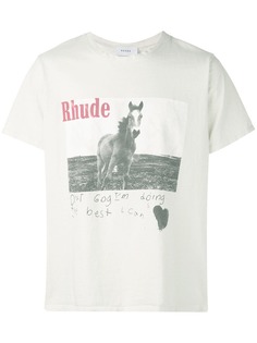 Rhude футболка с графичным принтом