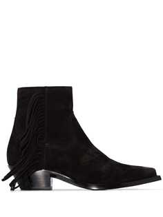 Saint Laurent ботинки Lukas с бахромой