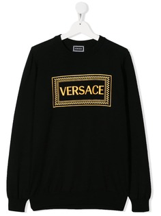 Young Versace толстовка с вышитым логотипом