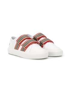 Burberry Kids кеды с логотипом на ремешке