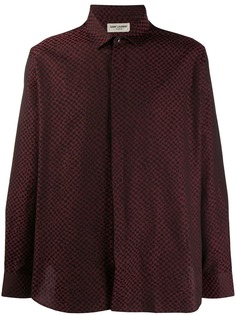 Saint Laurent рубашка в абстрактную клетку