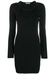 T By Alexander Wang двухслойное платье мини