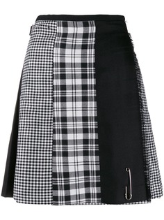 Le Kilt юбка в клетку со вставками