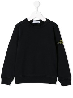 Stone Island Junior толстовка с нашивкой-логотипом