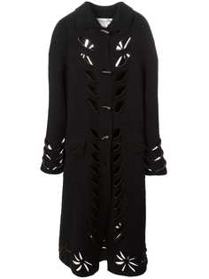 Christian Dior удлиненное пальто с вырезными деталями