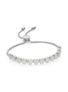 Monica Vinader Fiji Mini Button chain diamond bracelet