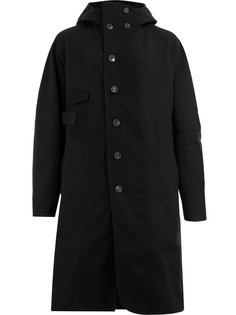 Ziggy Chen однобортное пальто с капюшоном