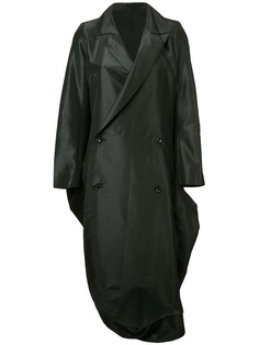Yohji Yamamoto Pre-Owned двубортное пальто с закругленным подолом
