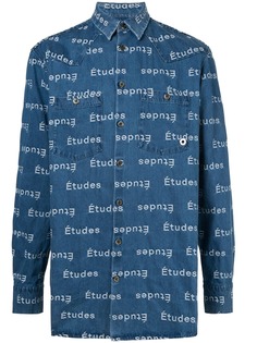 Études джинсовая рубашка с логотипом
