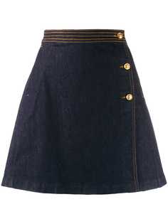 Tory Burch джинсовая юбка с запахом