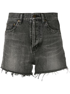 Saint Laurent джинсовые шорты кроя слим